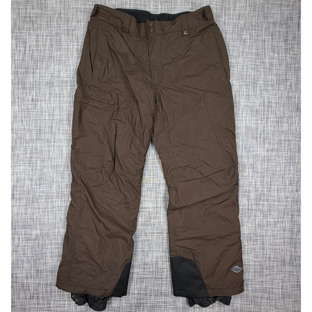 Columbia Mens Blackcomb WM8033 Brown Insulated Ski Pants Water Resistant XL